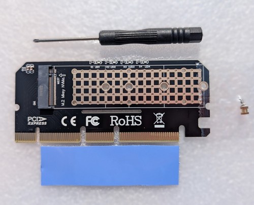 Nvme ssd pci 0 x4 - x4, x8